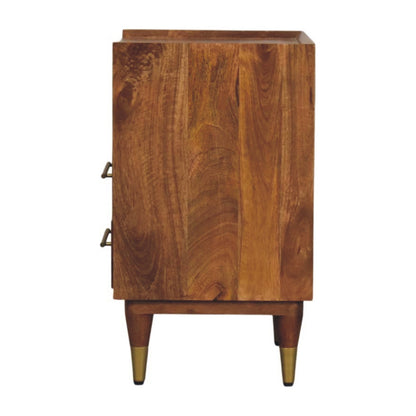 Bellevue Golden Teak Open Frame Nightstand