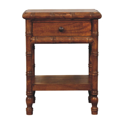 Key West Bamboo Nightstand with Shelf