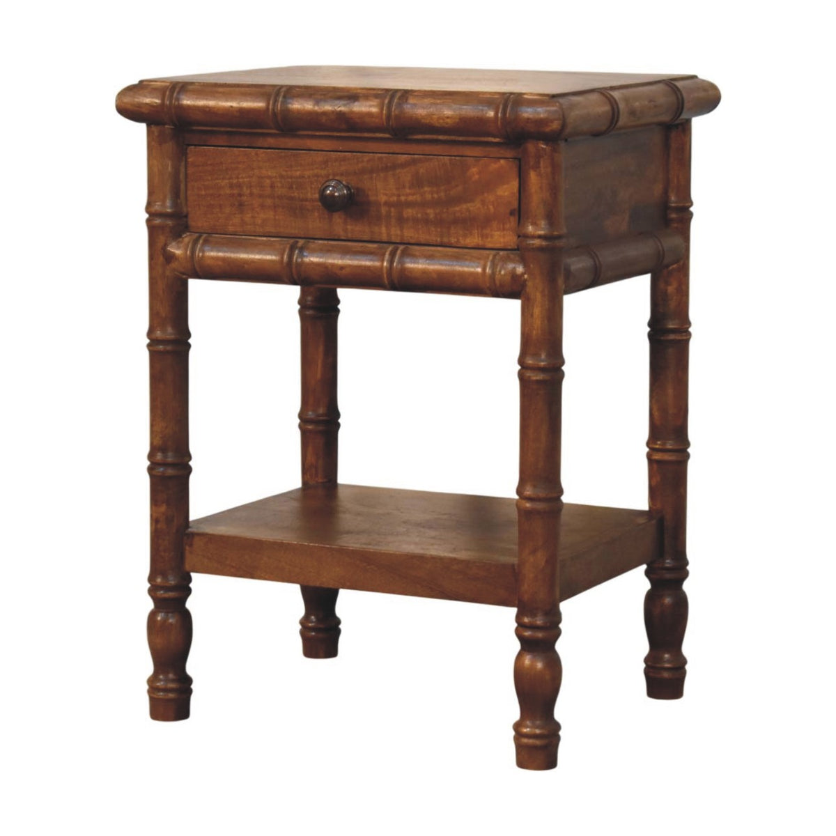 Key West Bamboo Nightstand with Shelf