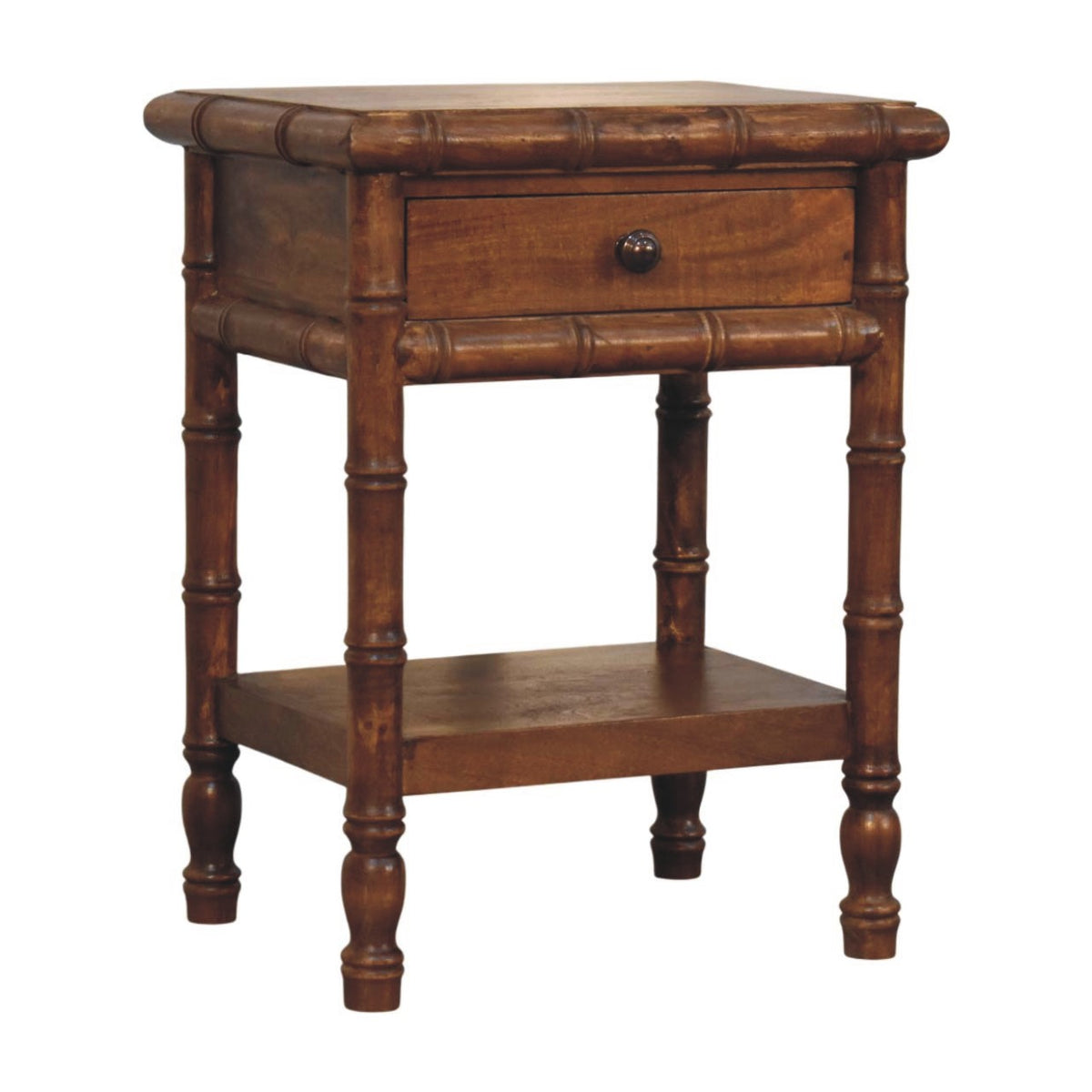 Key West Bamboo Nightstand with Shelf