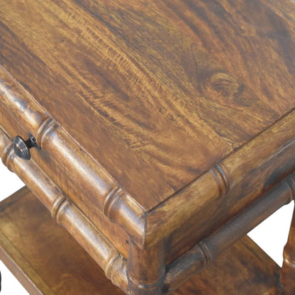 Key West Bamboo Nightstand with Shelf