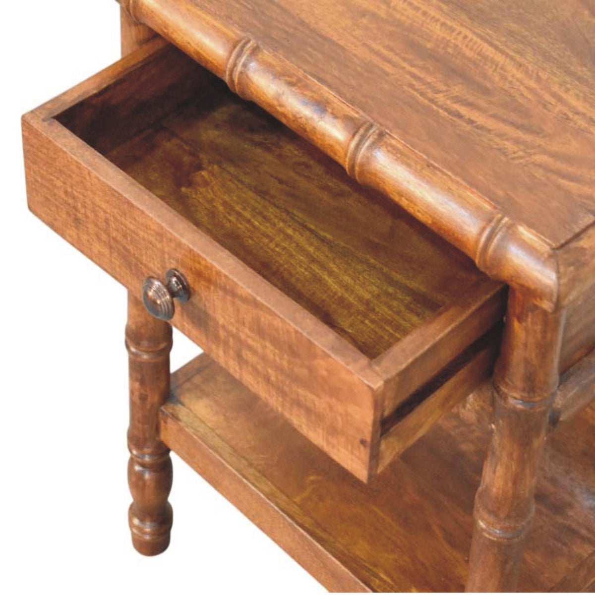 Key West Bamboo Nightstand with Shelf