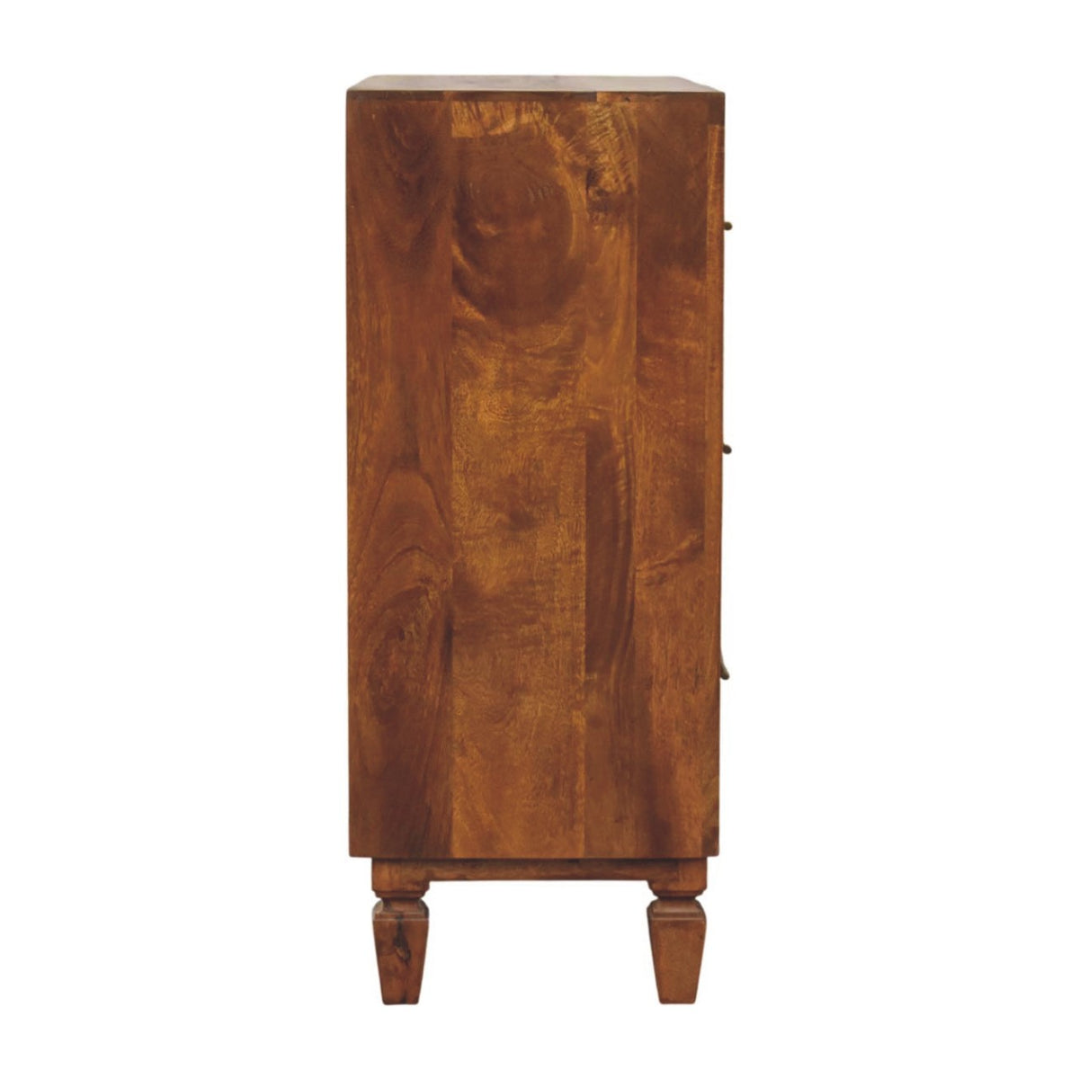 Santa Fe Carved Chestnut 3 Drawer Wood Chest