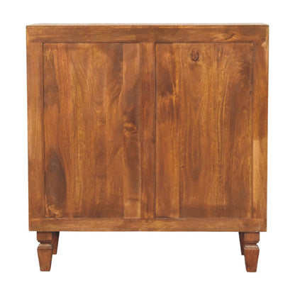 Santa Fe Carved Chestnut 3 Drawer Wood Chest