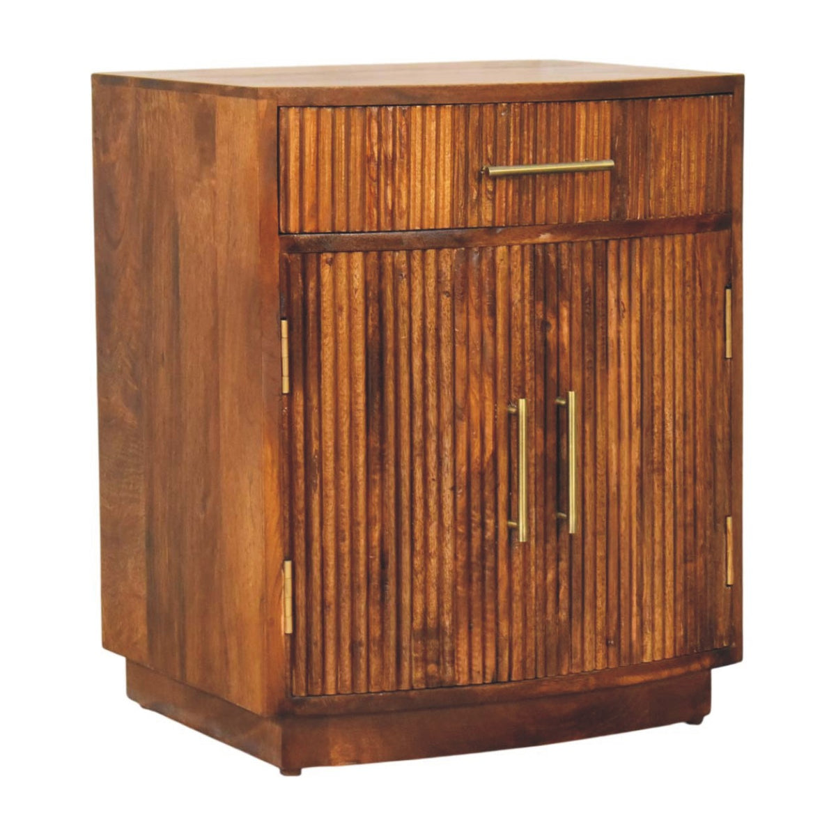Highland Fluted Chestnut 1 Drawer Nightstand