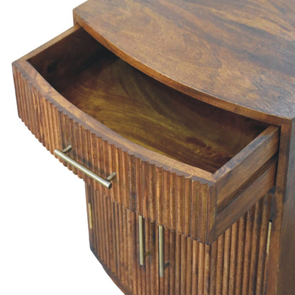 Highland Fluted Chestnut 1 Drawer Nightstand