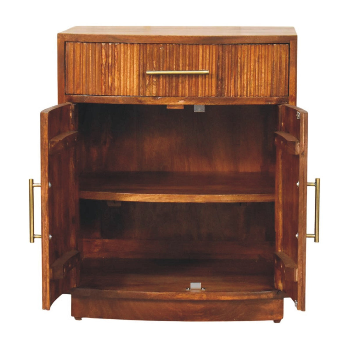 Highland Fluted Chestnut 1 Drawer Nightstand