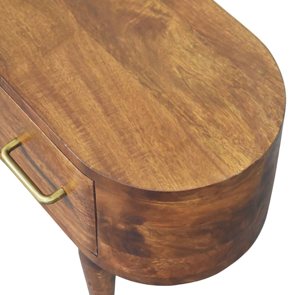 Bellevue Chestnut Curved Wood TV Console