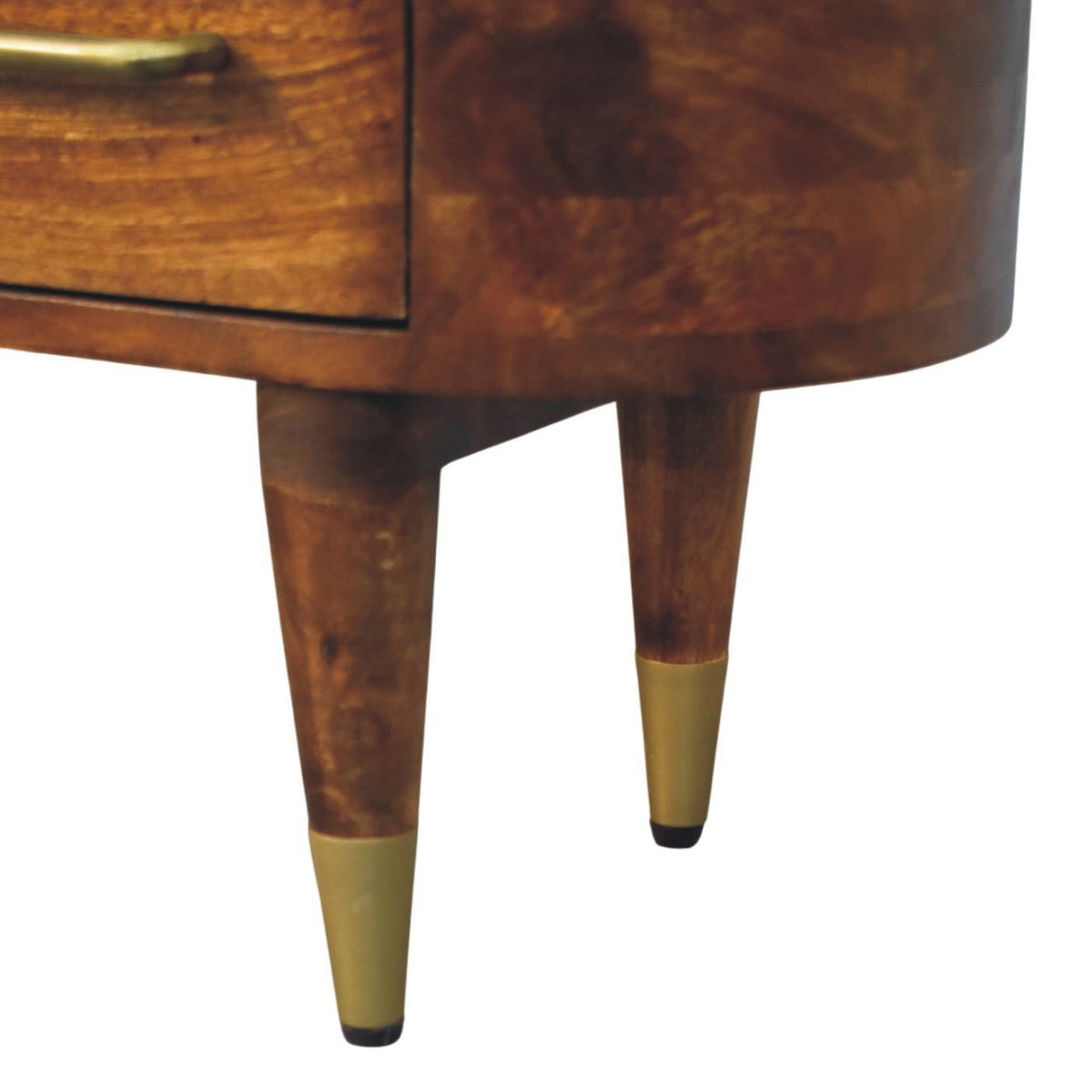 Bellevue Chestnut Curved Wood TV Console