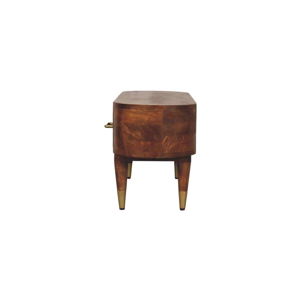 Bellevue Chestnut Curved Wood TV Console