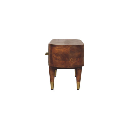 Bellevue Chestnut Curved Wood TV Console