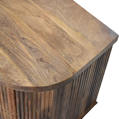 Highland 2 Drawer Curved Wood Bedside