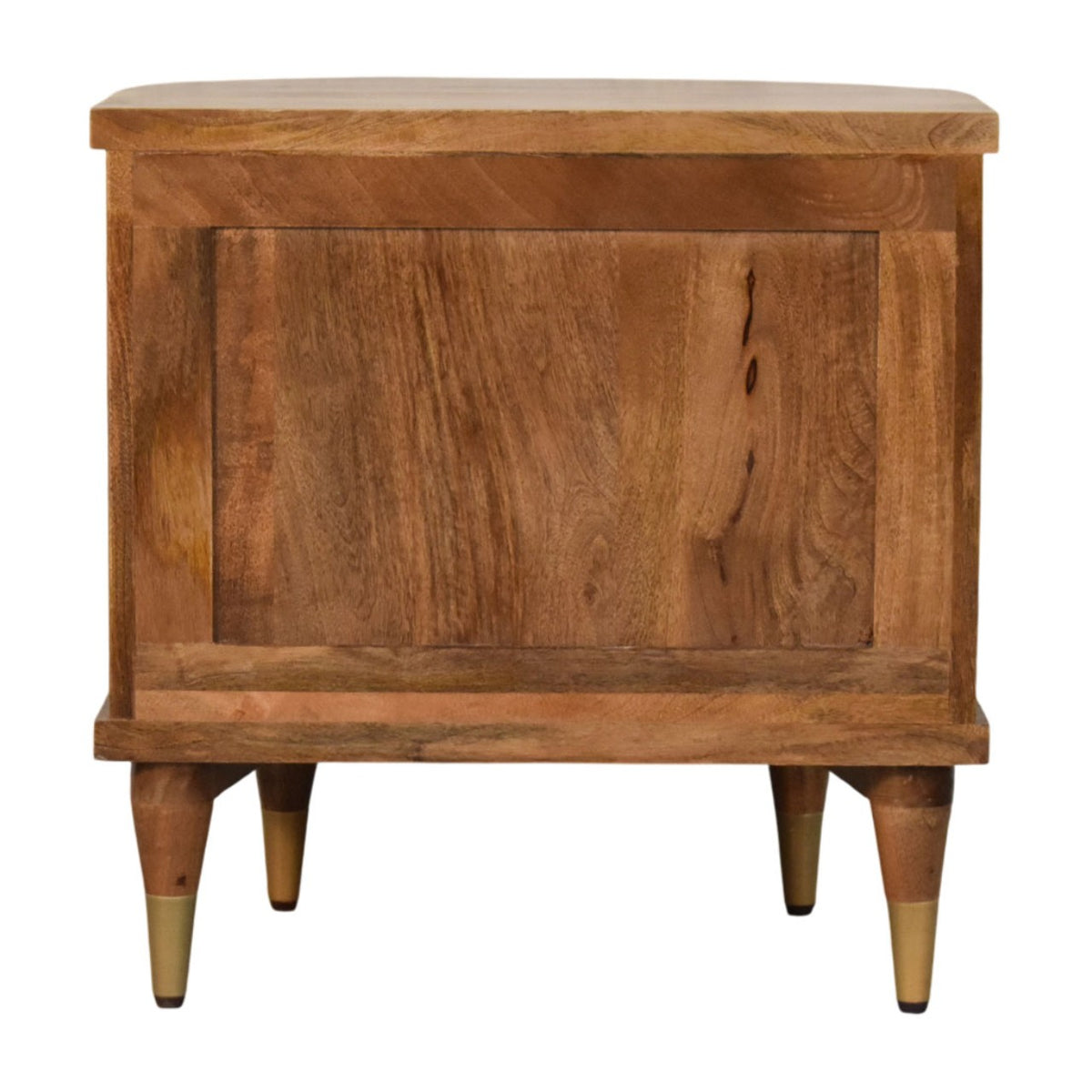 Highland 2 Drawer Curved Wood Bedside