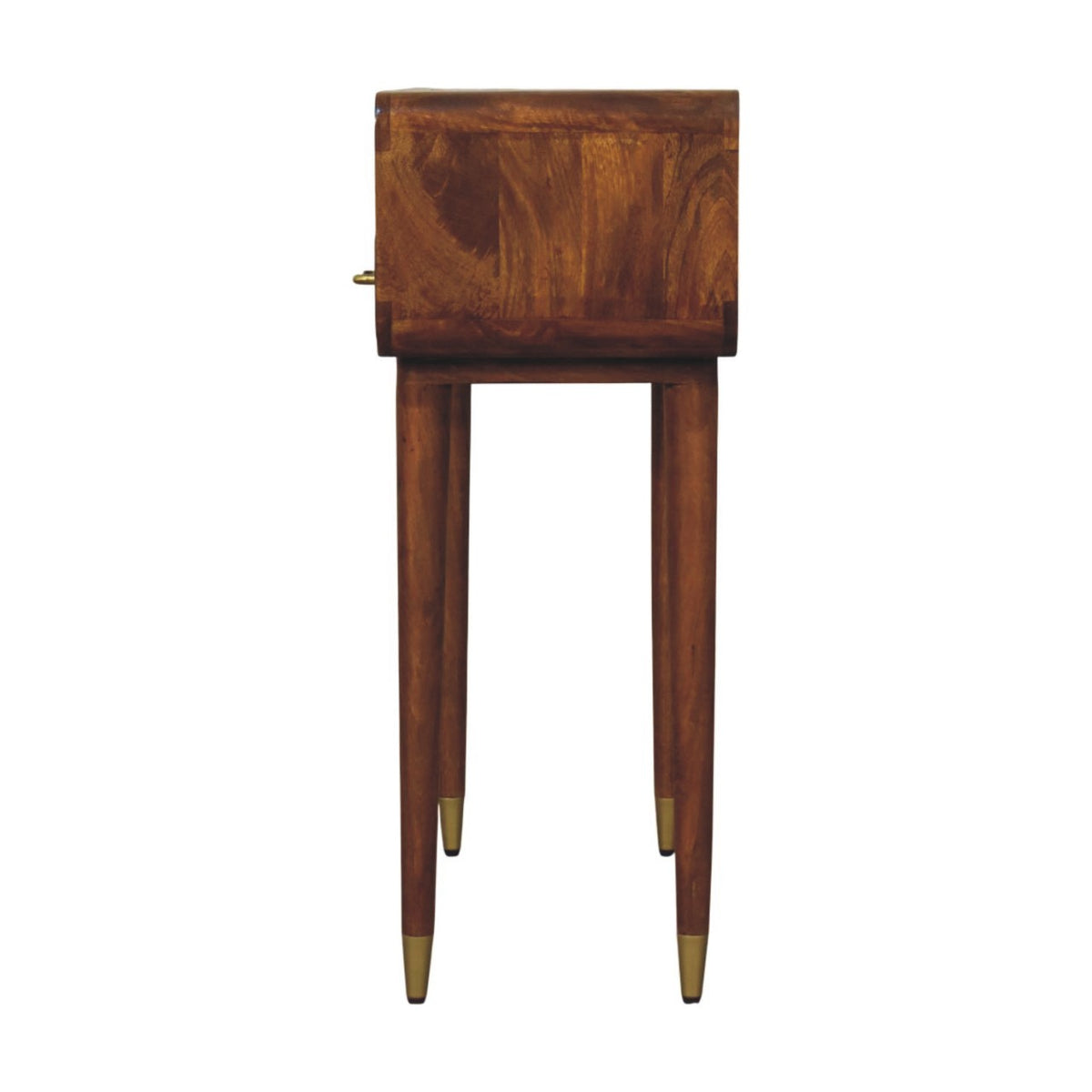 Bellevue Chestnut Curved Wood Console Table