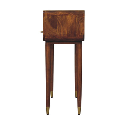 Bellevue Chestnut Curved Wood Console Table