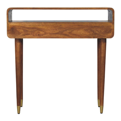 Bellevue Chestnut Curved Wood Console Table