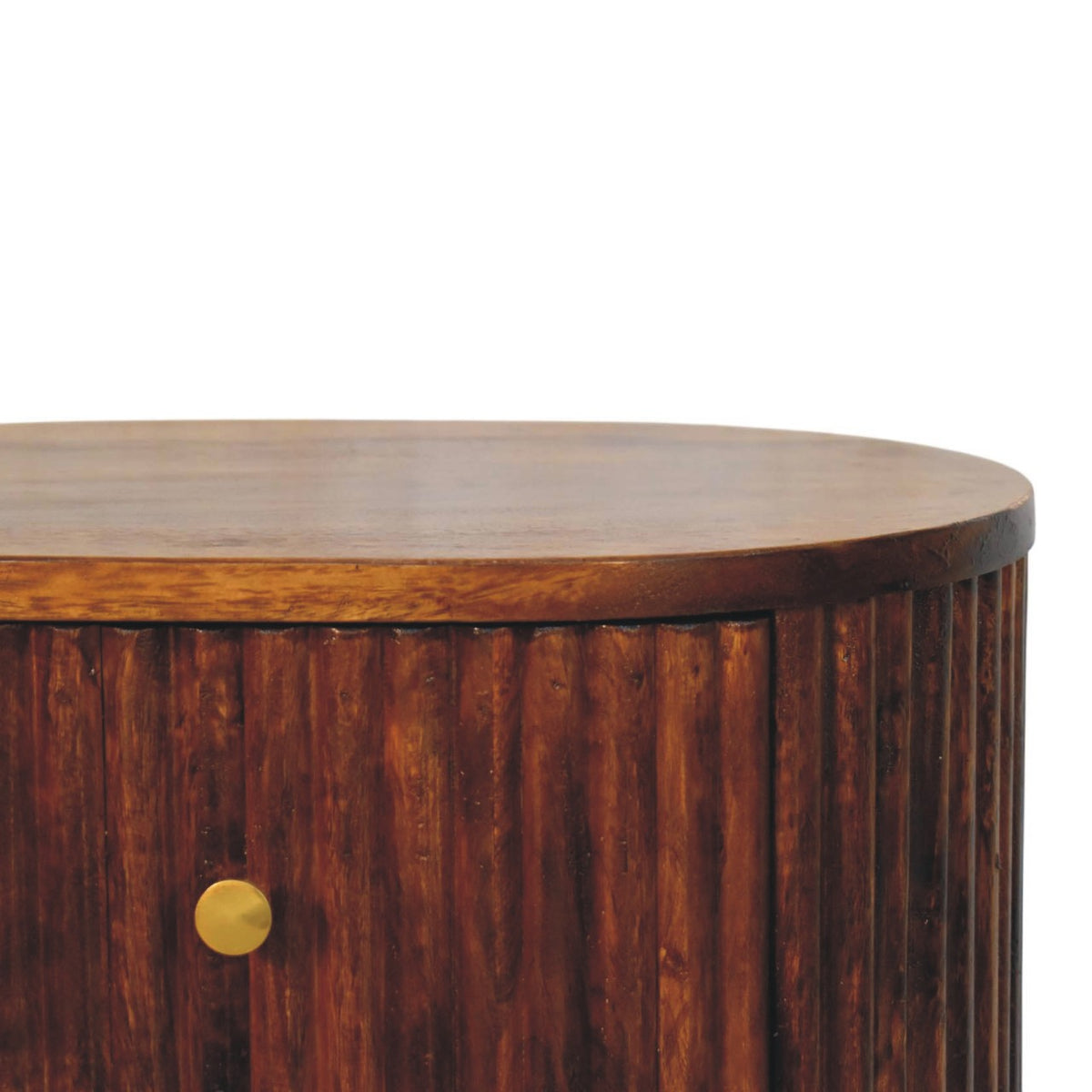 Highland Fluted Curved 3 Drawer Nightstand