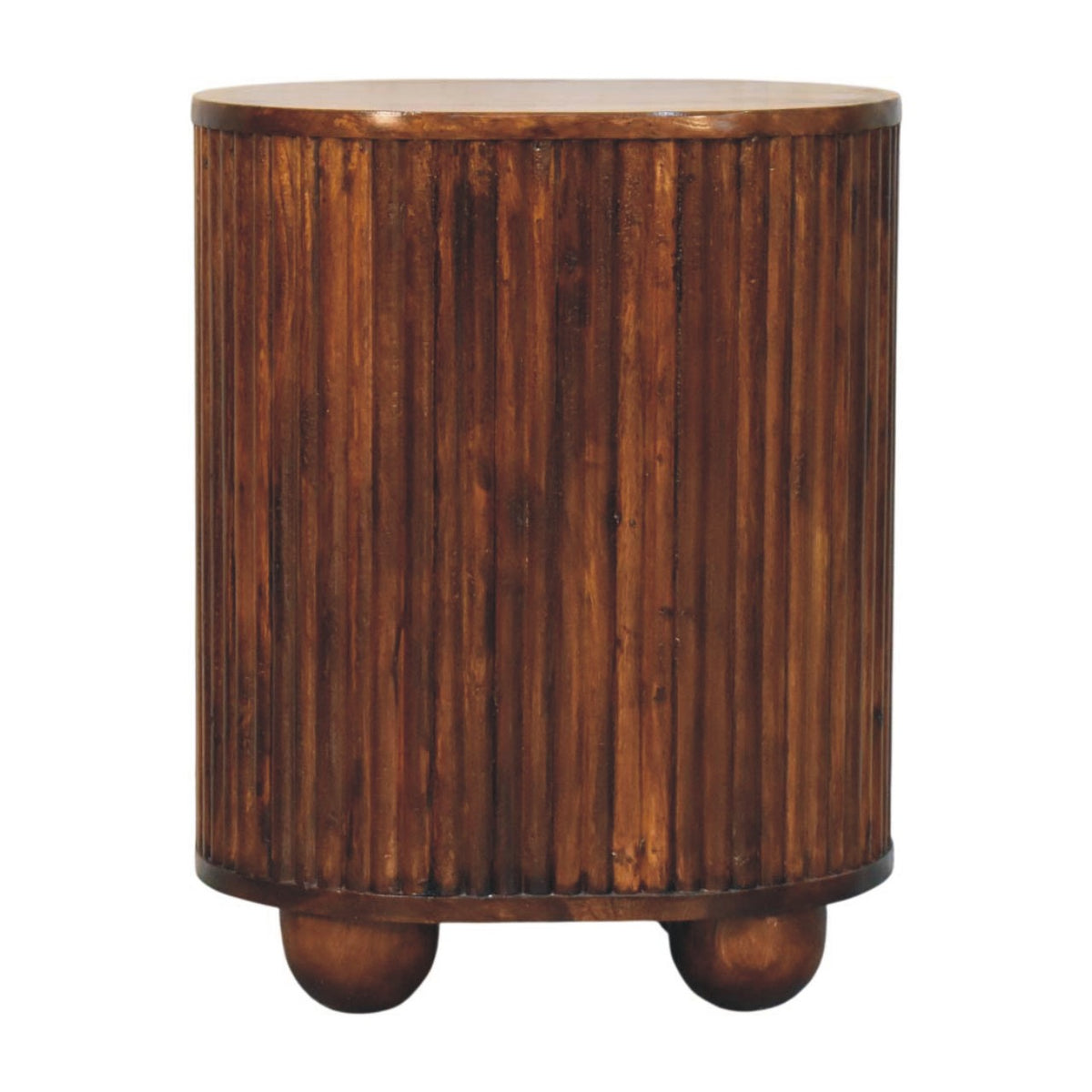 Highland Fluted Curved 3 Drawer Nightstand