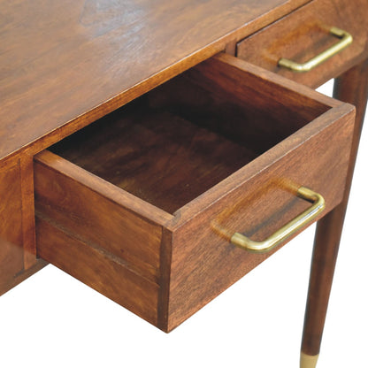 Bellevue Chestnut Cane 2 Drawer Console Table