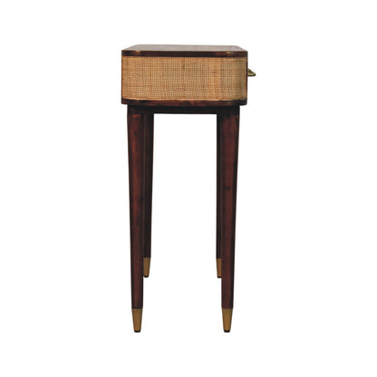 Bellevue Chestnut Cane 2 Drawer Console Table