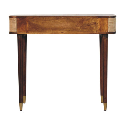Bellevue Chestnut Cane 2 Drawer Console Table