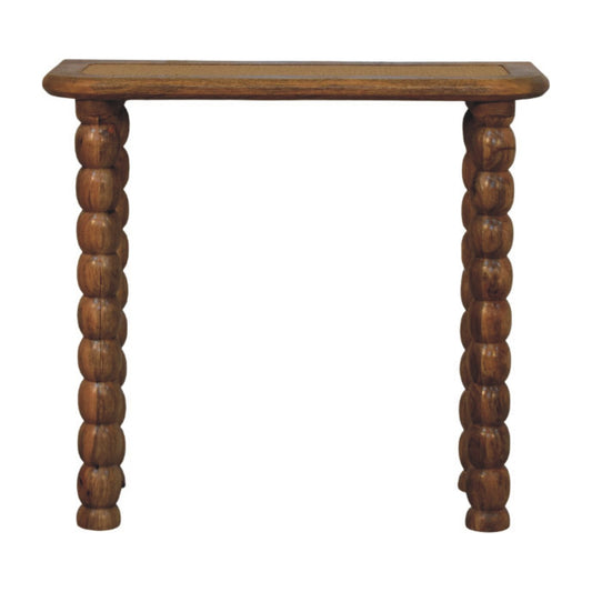 Savannah Spindle Rattan Inlay Console Table