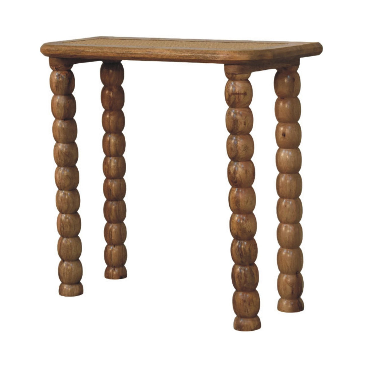 Savannah Spindle Rattan Inlay Console Table