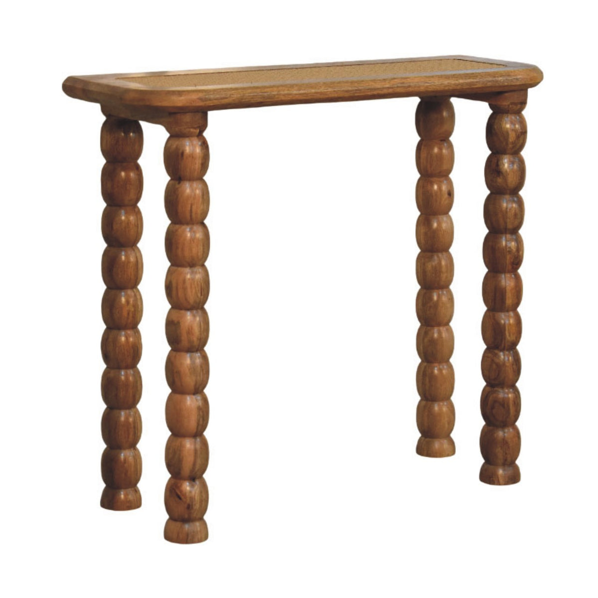 Savannah Spindle Rattan Inlay Console Table