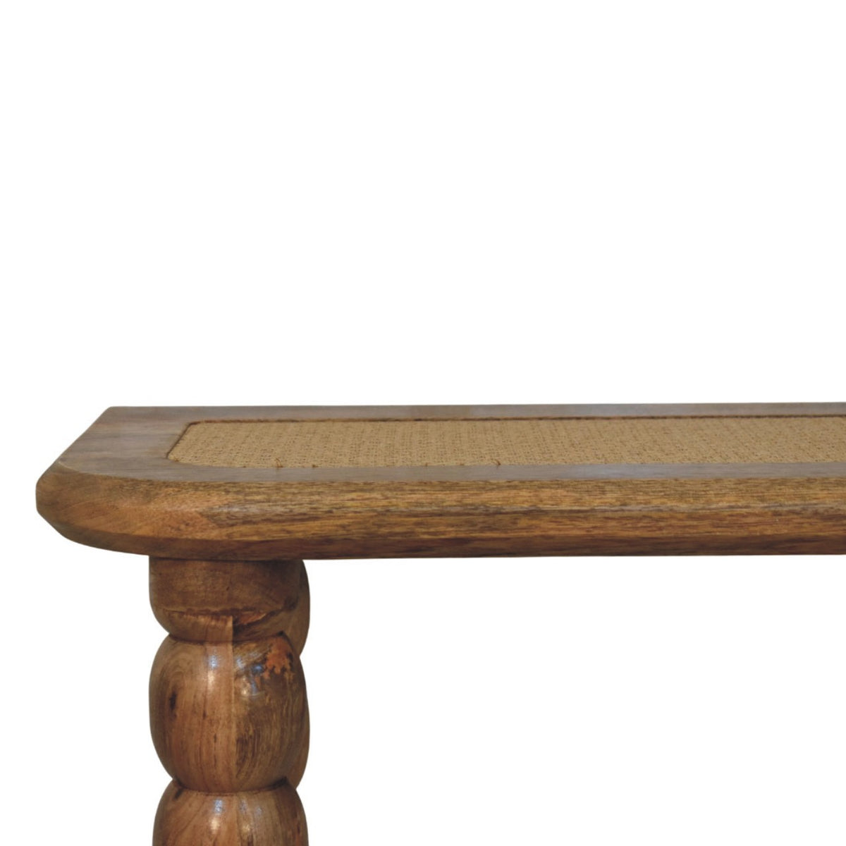 Savannah Spindle Rattan Inlay Console Table