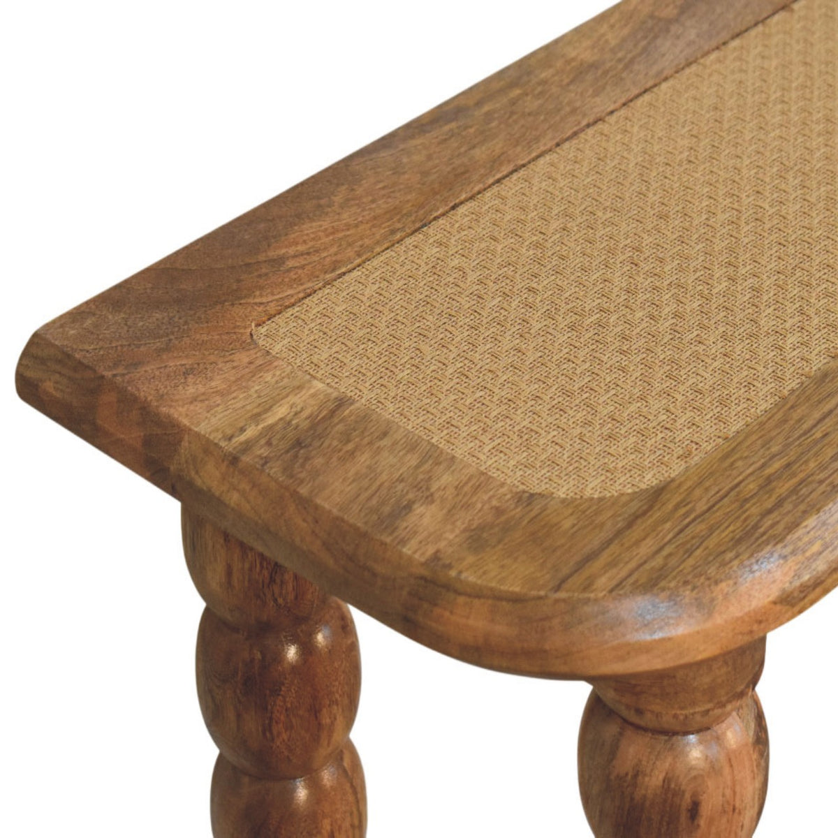 Savannah Spindle Rattan Inlay Console Table