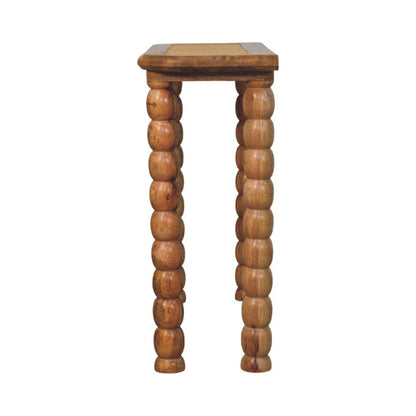 Savannah Spindle Rattan Inlay Console Table