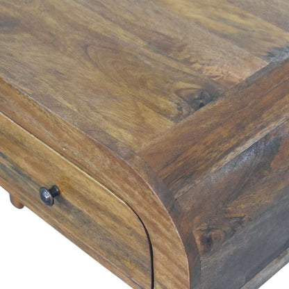 Boston Curved 1-Drawer Oak Writing Desk