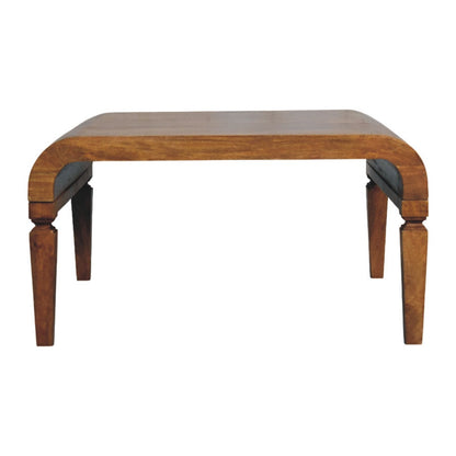 Boston Curved Amber Oak Wood Coffee Table