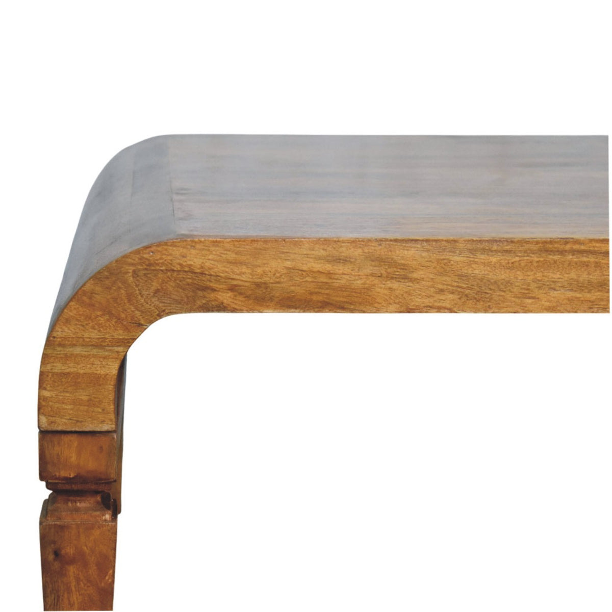 Boston Curved Amber Oak Wood Coffee Table
