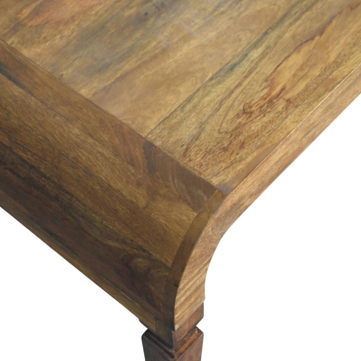Boston Curved Amber Oak Wood Coffee Table