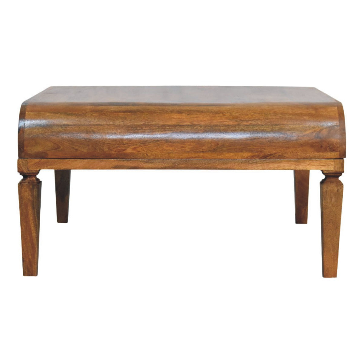 Boston Curved Amber Oak Wood Coffee Table