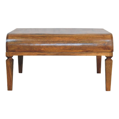 Boston Curved Amber Oak Wood Coffee Table