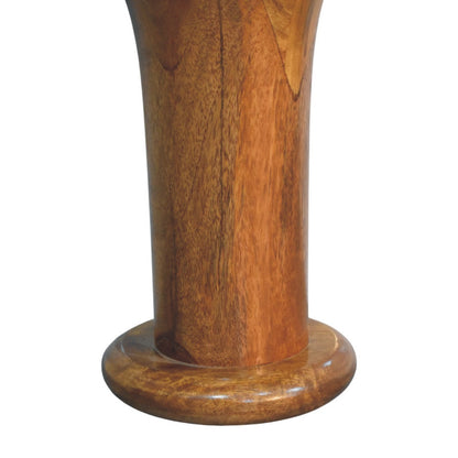 Taos Amber Oak Pedestal Curved Nightstand