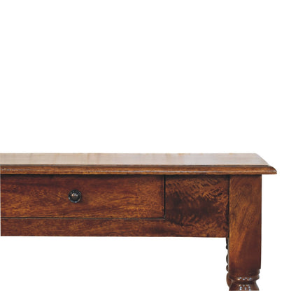 Charleston Turned-Leg 2 Drawer Console Table