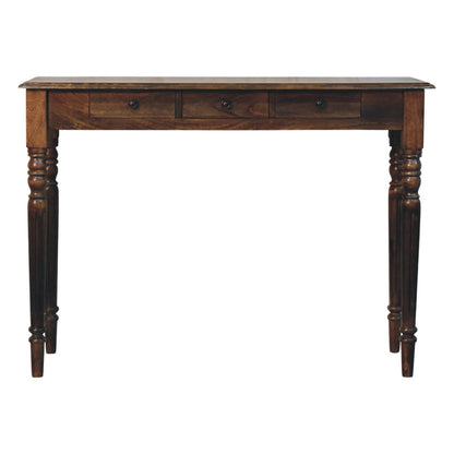 Charleston Spindle 3 Drawer Grey Console Table