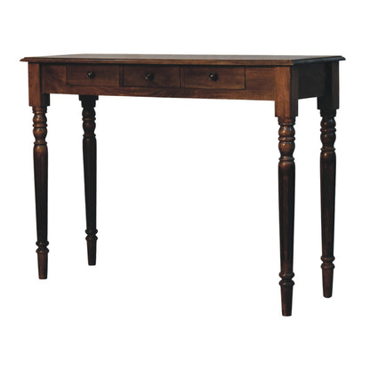 Charleston Spindle 3 Drawer Grey Console Table