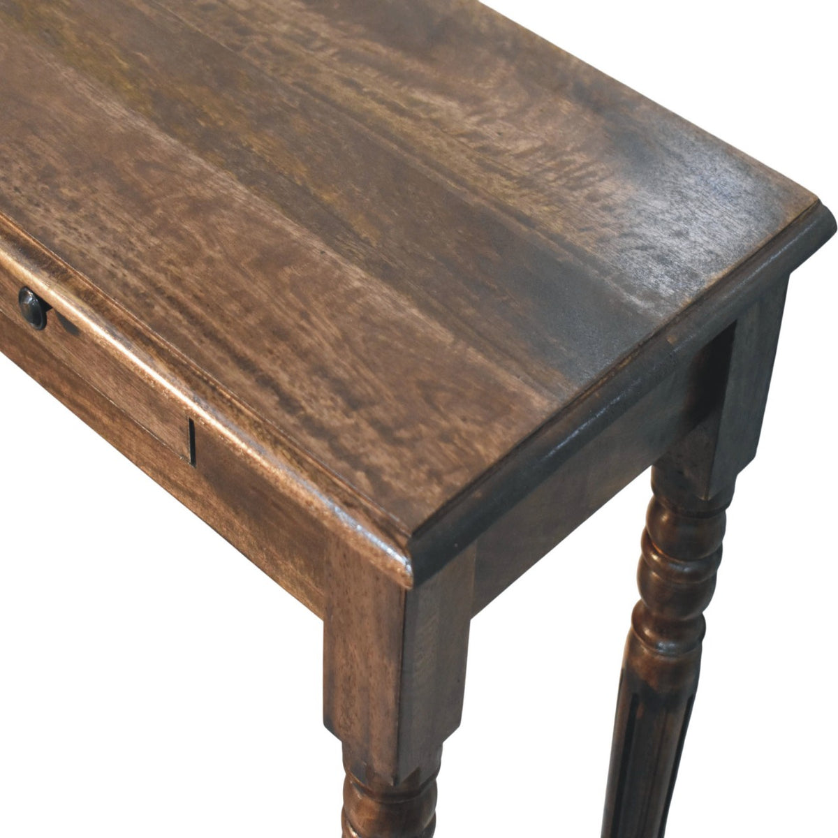 Charleston Spindle 3 Drawer Grey Console Table