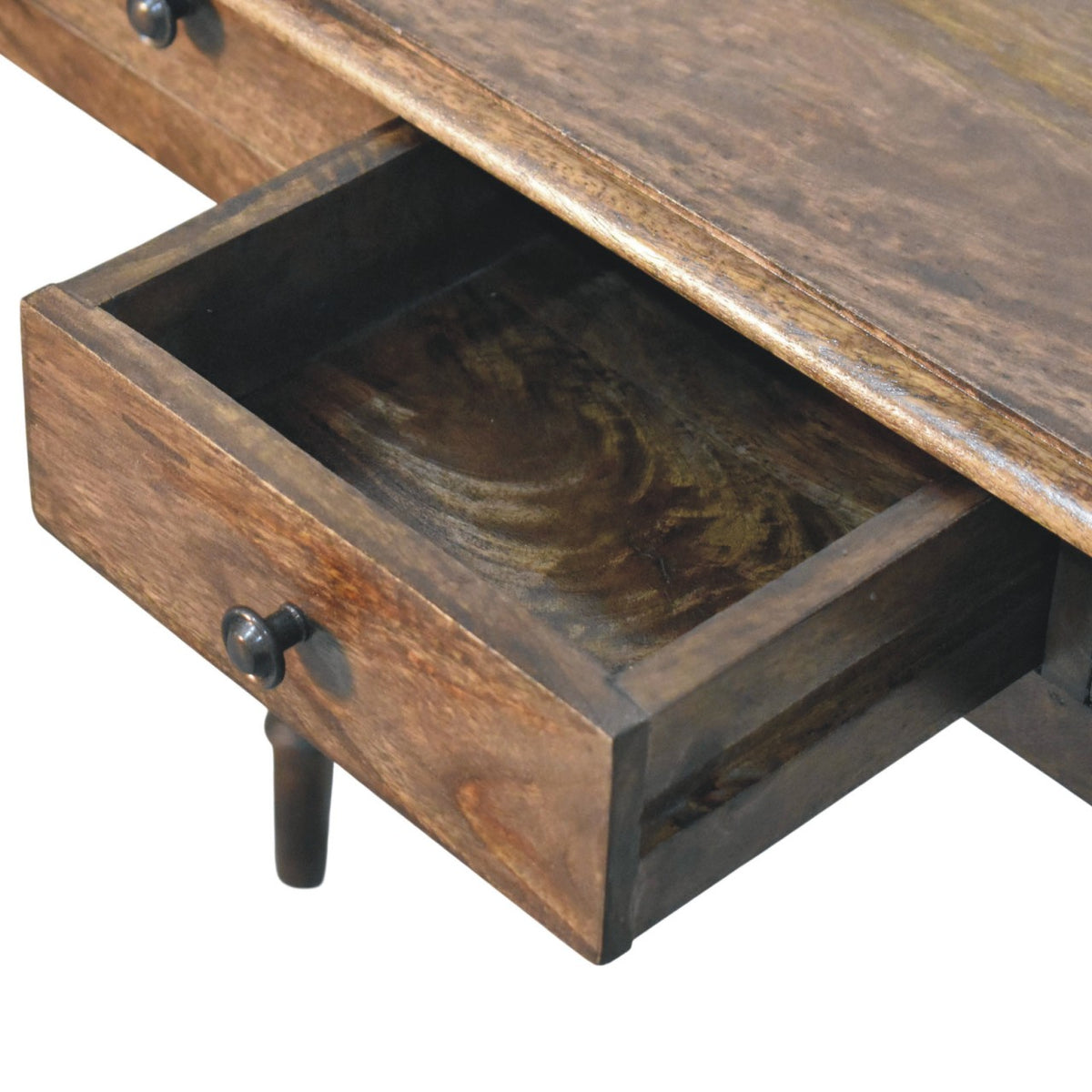 Charleston Spindle 3 Drawer Grey Console Table