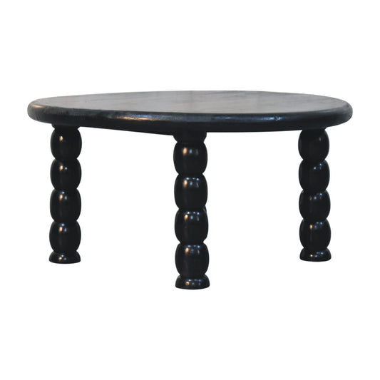 Savannah Spindle Carbon Ash Round Coffee Table