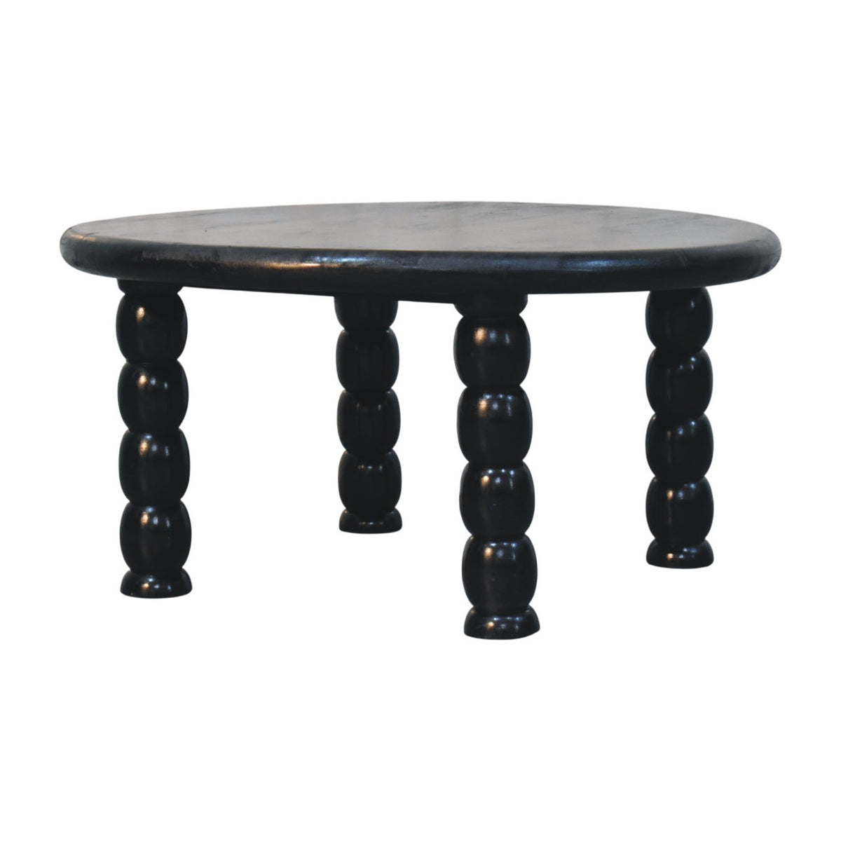 Savannah Spindle Carbon Ash Round Coffee Table