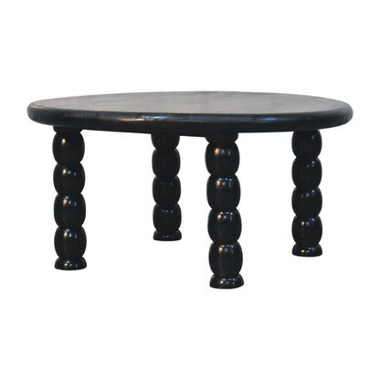 Savannah Spindle Carbon Ash Round Coffee Table