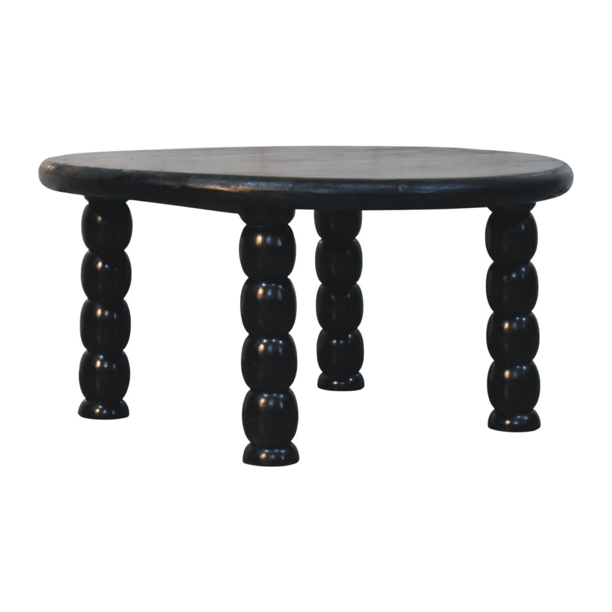 Savannah Spindle Carbon Ash Round Coffee Table