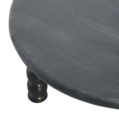 Savannah Spindle Carbon Ash Round Coffee Table