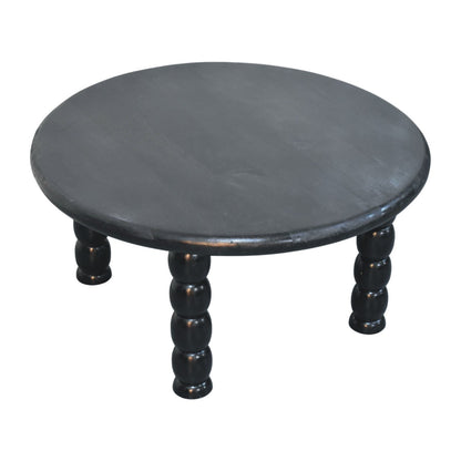 Savannah Spindle Carbon Ash Round Coffee Table