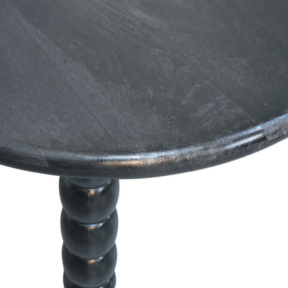 Savannah Spindle Carbon Ash Round Coffee Table